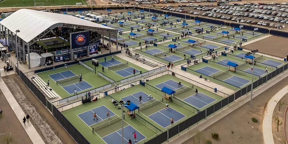 A pickleball court at Arizona Athletic Grounds.