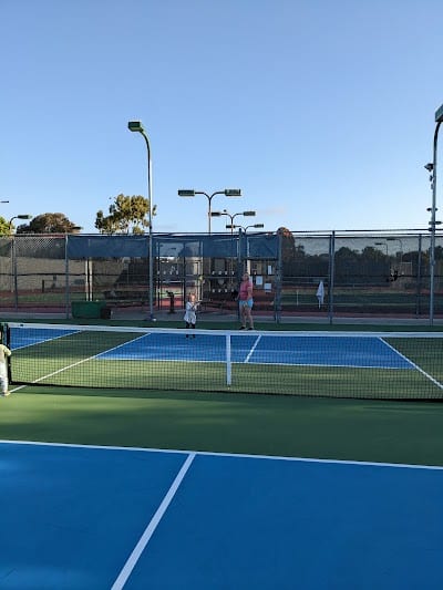 A pickleball court at Arroyo Grande Pickleball Club.