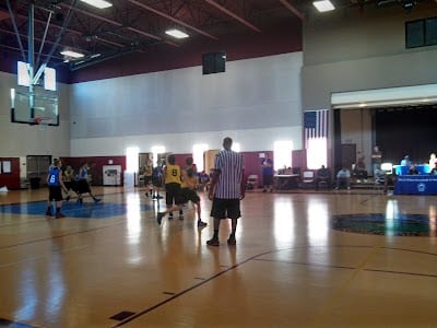A pickleball court at Albert A Chetigny Community Center.