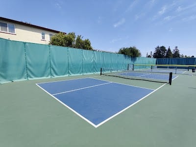 A pickleball court at Cedar Rose Pickleball Courts.