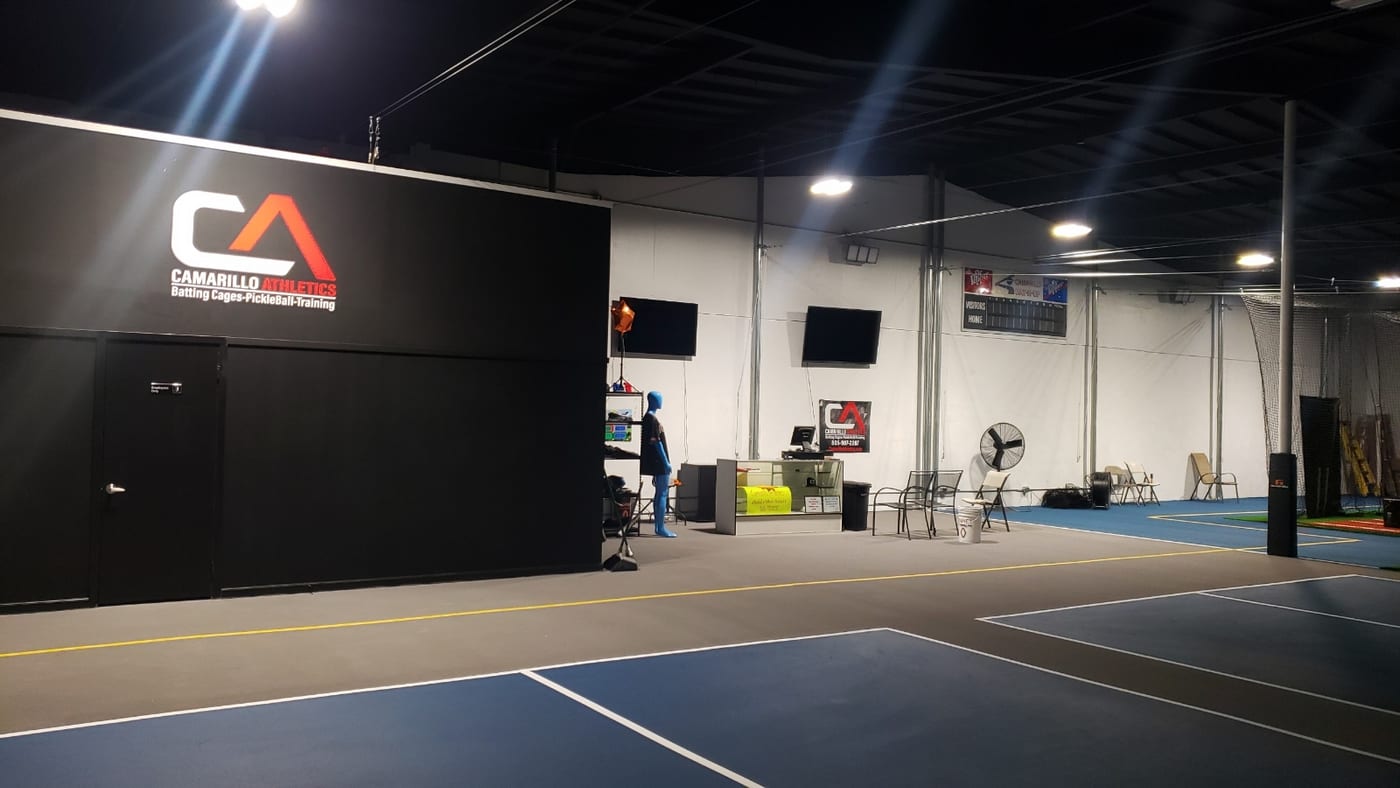A pickleball court at Camarillo Athletics.