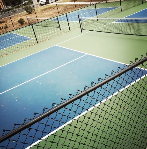 A pickleball court at St. Michael's By-the-sea Pickleball.