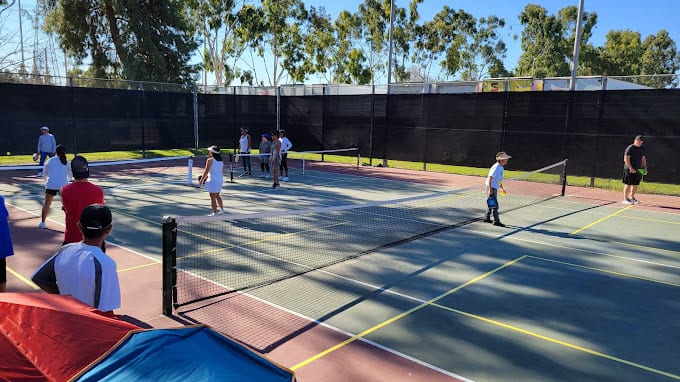 A pickleball court at HEMINGWAY PARK.