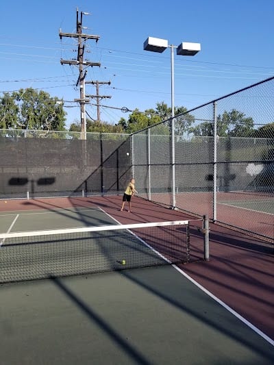 A pickleball court at Culver City Paddle Tennis Courts.