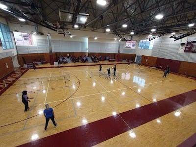 A pickleball court at War Memorial Community Center.