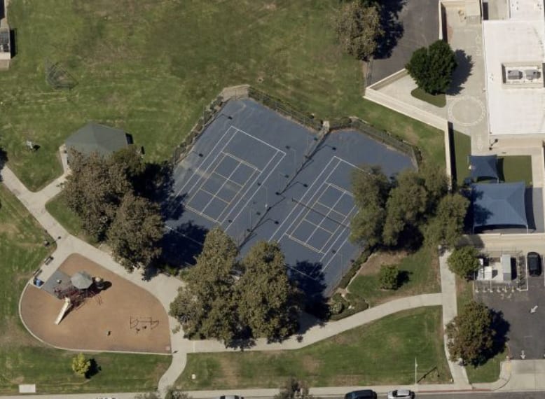 A pickleball court at Shadow park.