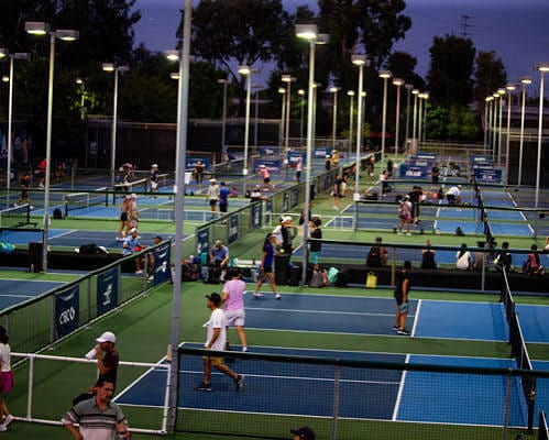 A pickleball court at Los Cab Sports Club.