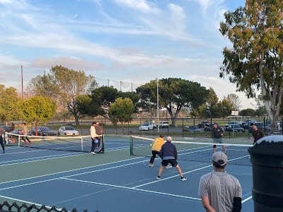A pickleball court at Fremont Tennis Center.