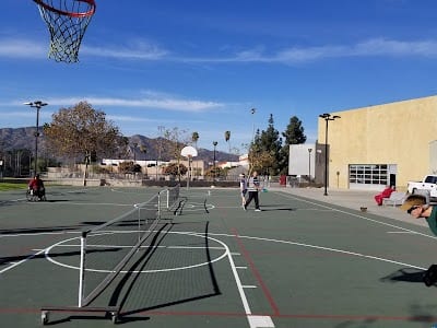 A pickleball court at Pacific Park Community Center.