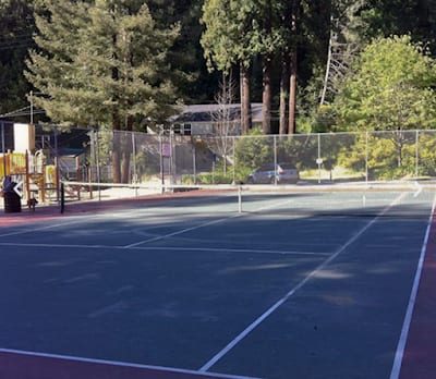 A pickleball court at Guerneville Pacheco Park.