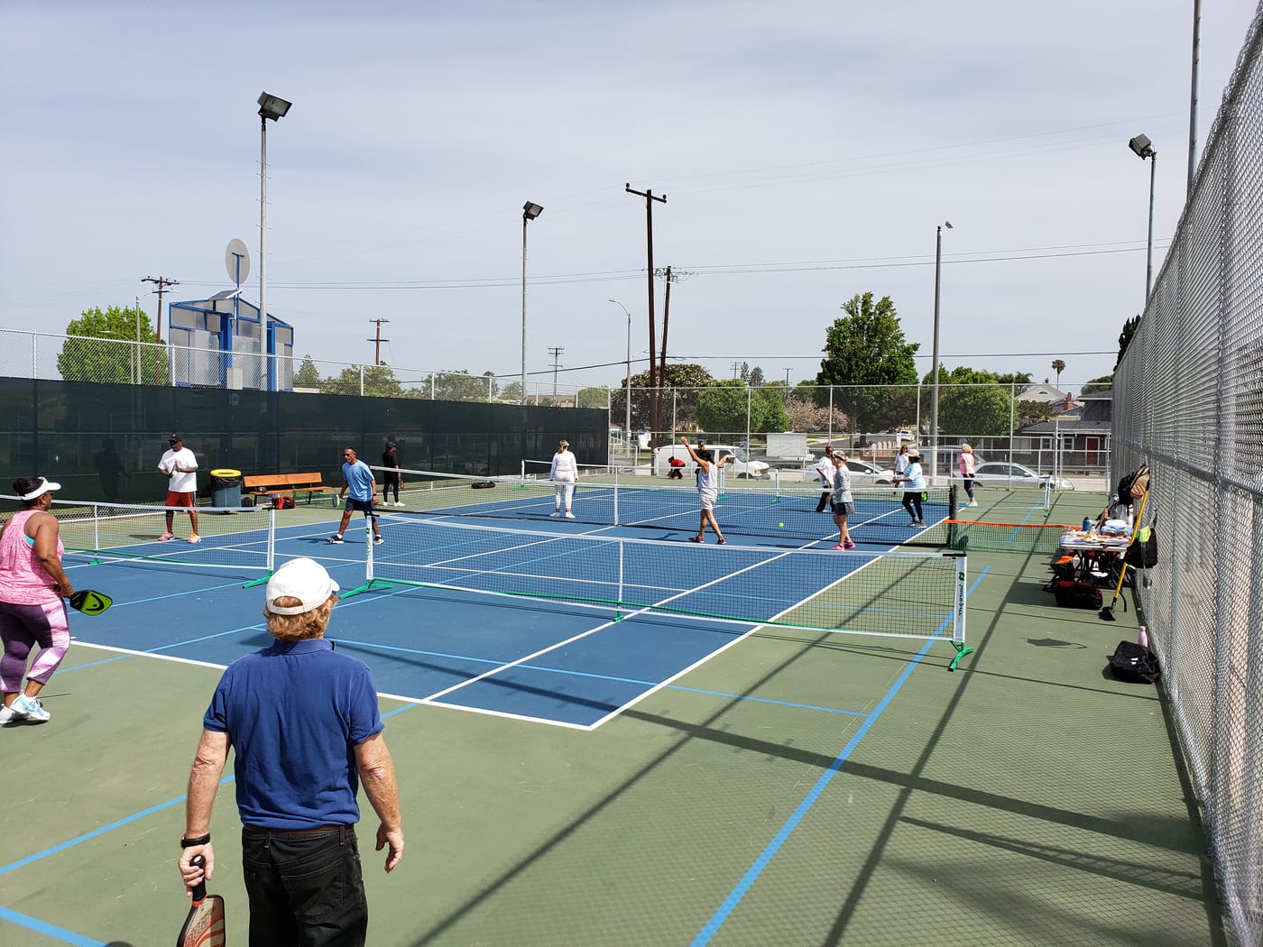 A pickleball court at Darby Park.