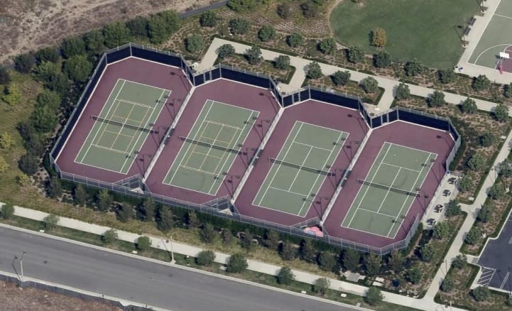 A pickleball court at Los Olivos Community Park.