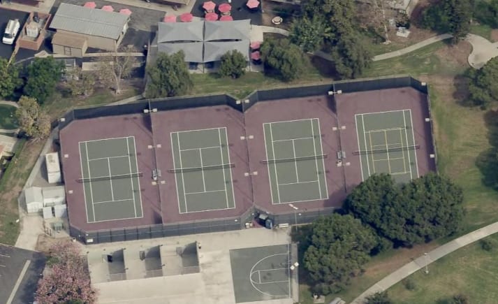 A pickleball court at University Community Park.
