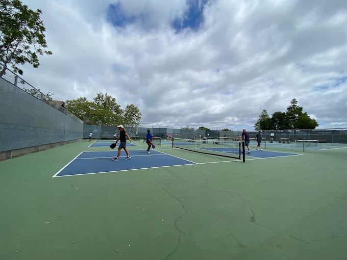 A pickleball court at Alta Laguna Park.