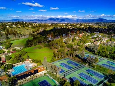 A pickleball court at Nellie Gail Ranch Tennis and Pickleball Club.