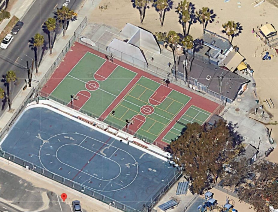 A pickleball court at Bay Shore Recreation Center.