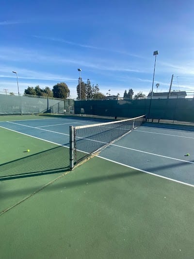 A pickleball court at Manhattan Heights Park.