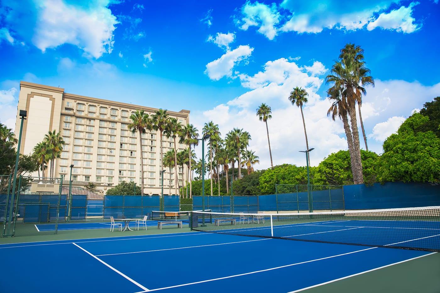 A pickleball court at Marina Racquet Club.