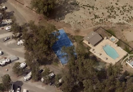 A pickleball court at Thousand Trails RV Resort.