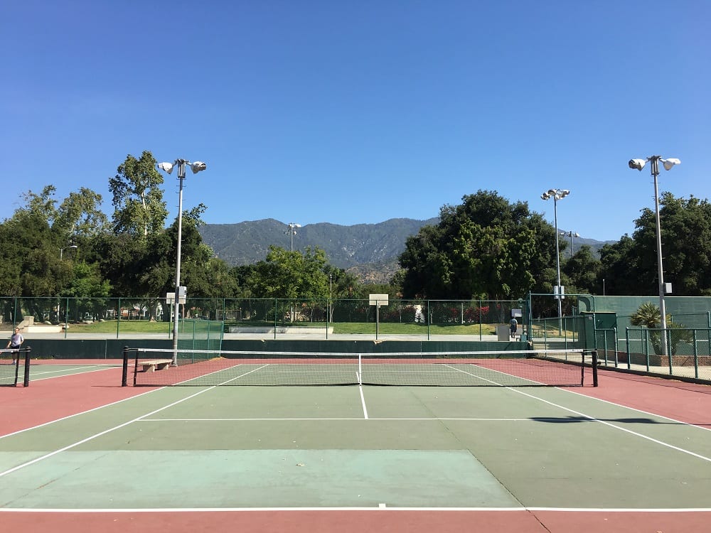 A pickleball court at Recreation Park.