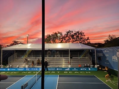 A pickleball court at Newport Beach Pickleball Club.