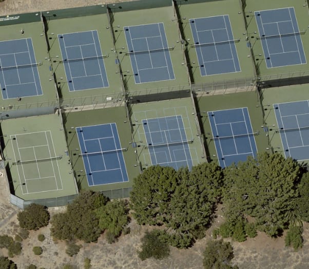 A pickleball court at Peninsula Racquet Club.