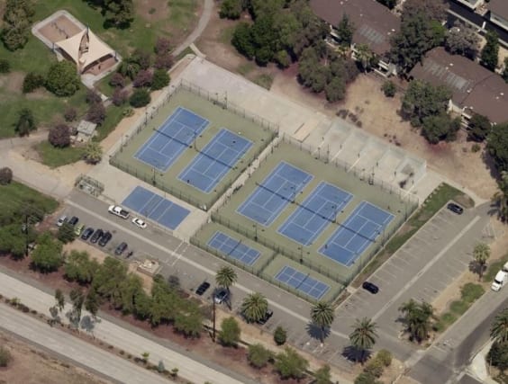A pickleball court at Ford Park.
