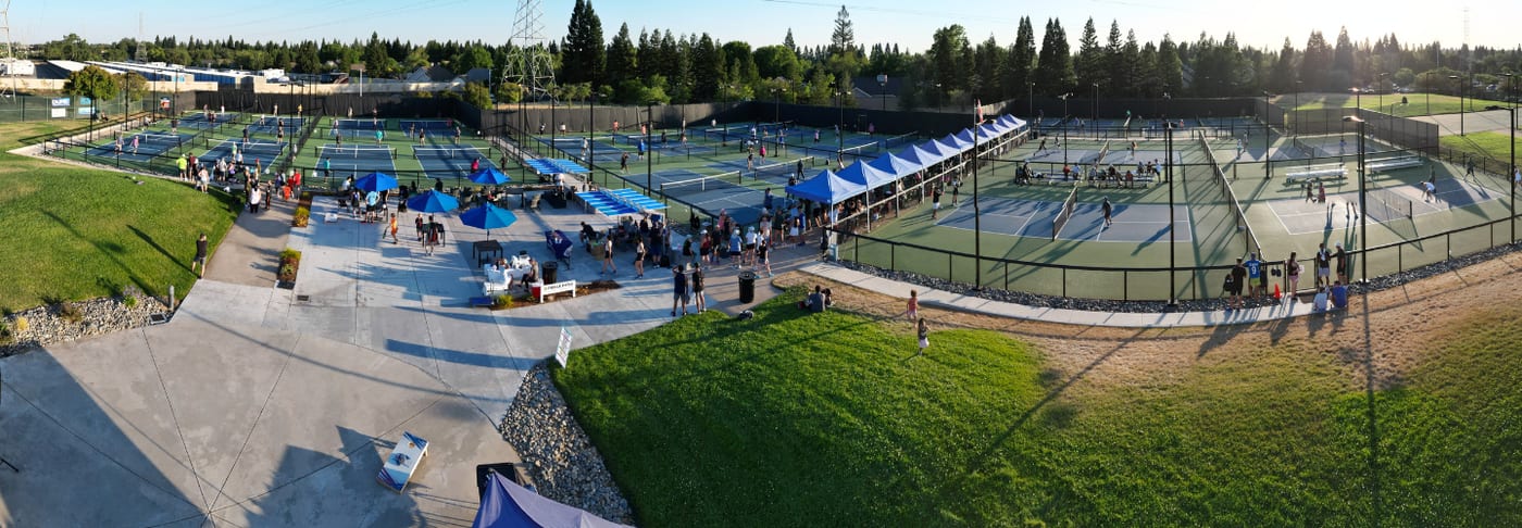 A pickleball court at Johnson Ranch Racquet Club.