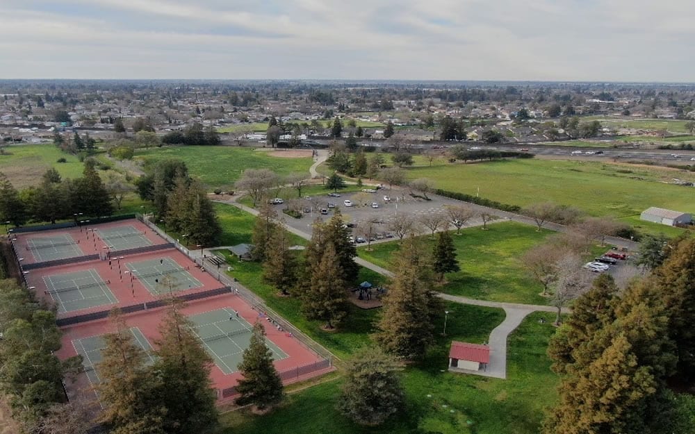 A pickleball court at Jack N Sheldon Park.