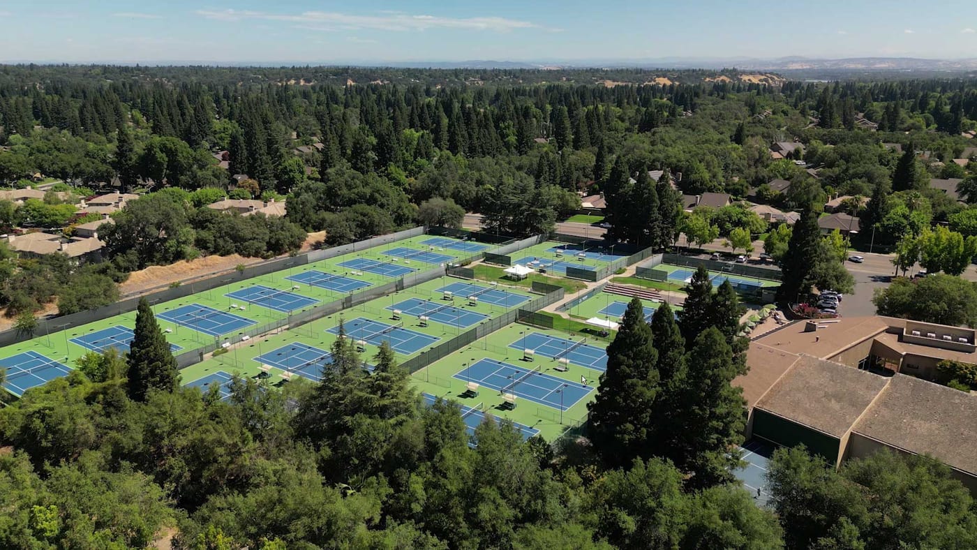 A pickleball court at Rio Del Oro Sports Club.