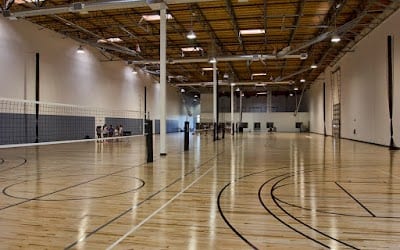 A pickleball court at Aim Sportsplex.