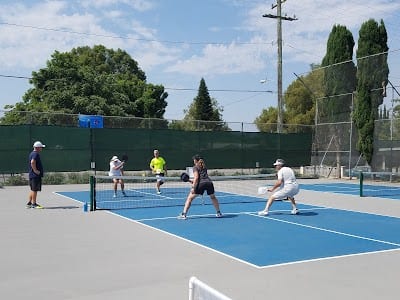 A pickleball court at Sinaloa Middle School.
