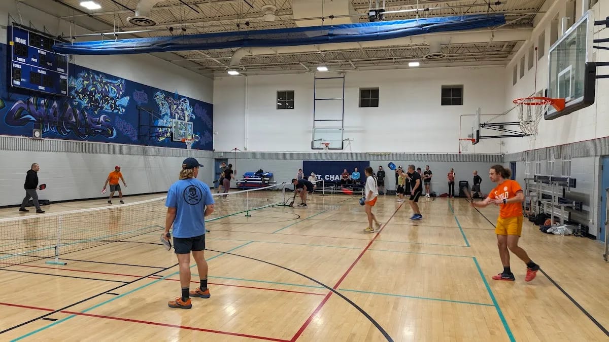 A pickleball court at St. Charles Recreation Center.