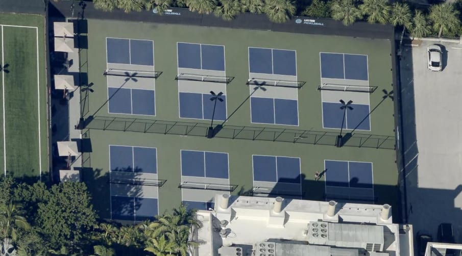 A pickleball court at Life Time Boca Raton.