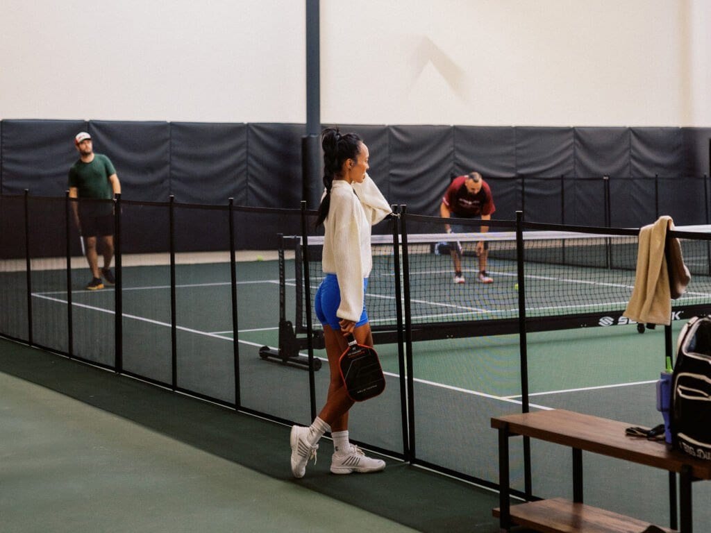 A pickleball court at The Replay Club.