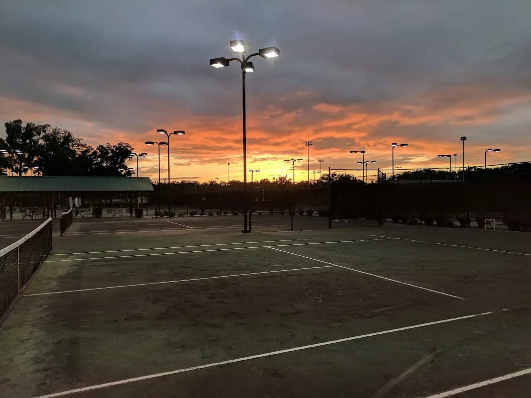 A pickleball court at Jonesville Tennis Center.