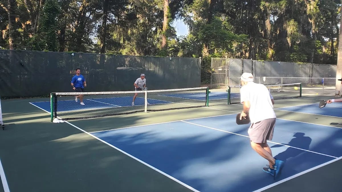 A pickleball court at The 300 Club.
