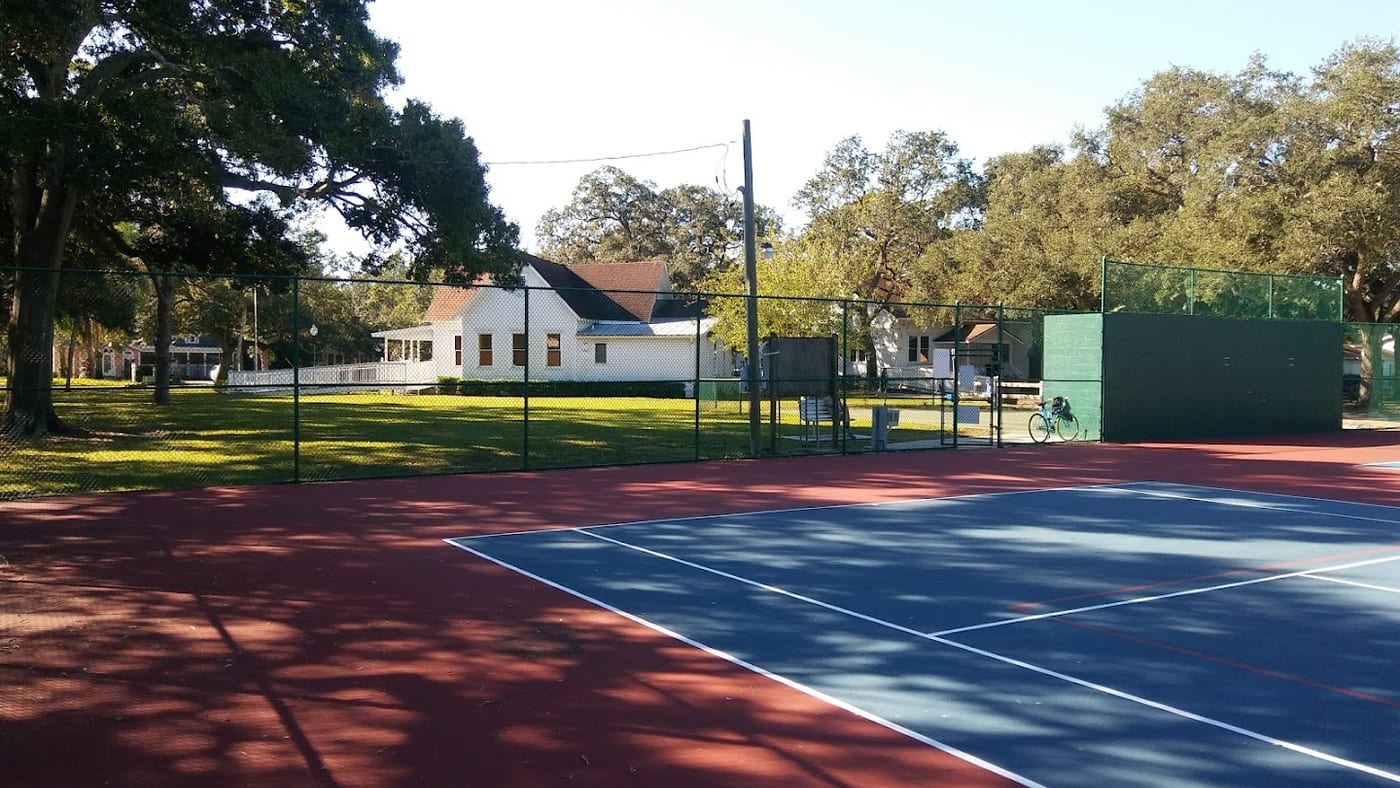 A pickleball court at Chase Park.