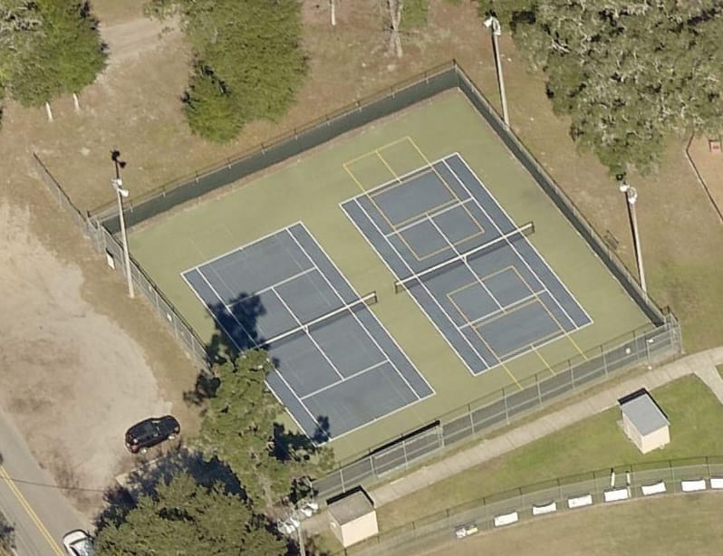 A pickleball court at Alberts Field.