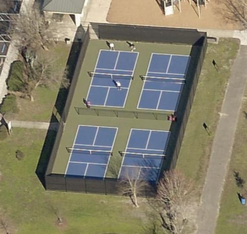 A pickleball court at Blue Cypress Park.