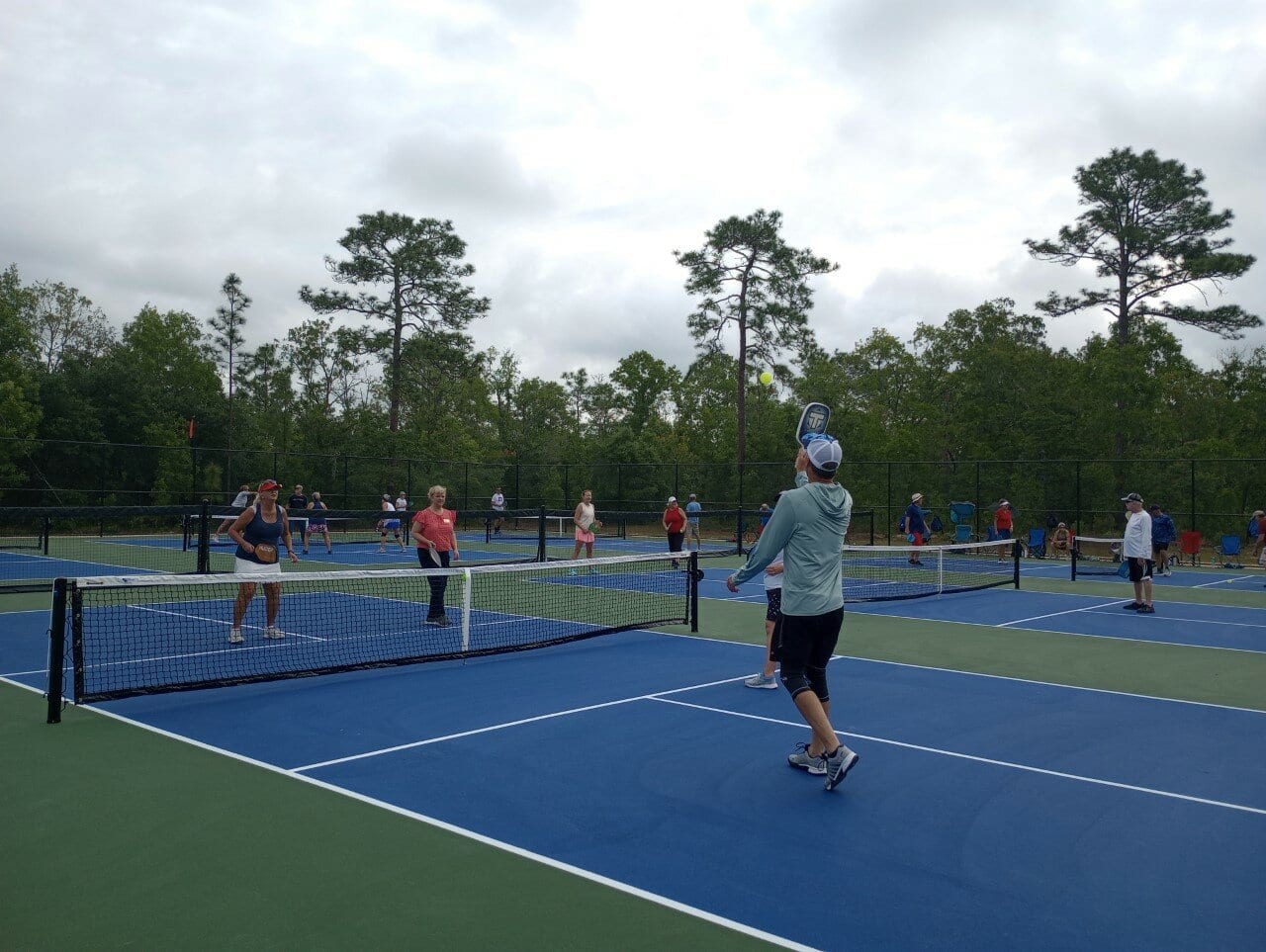 A pickleball court at Twin Lakes Park.