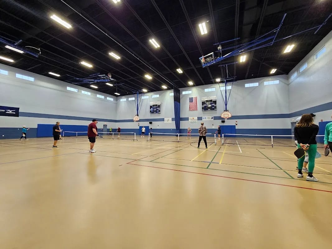A pickleball court at Jimmy Moore Sarno tennis Complex.
