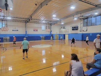 A pickleball court at Joseph N Davis Community Center.