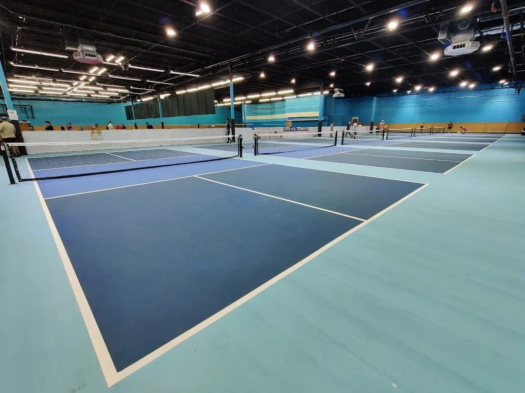 A pickleball court at Orlando Racket Sports Center.
