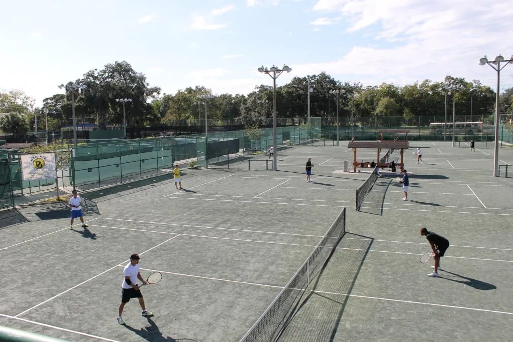 A pickleball court at Orlando Tennis Centre.