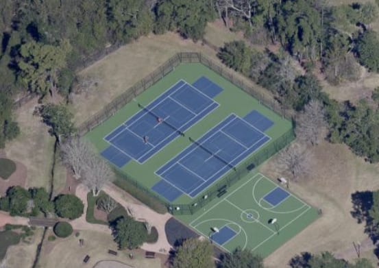 A pickleball court at Remington Park.