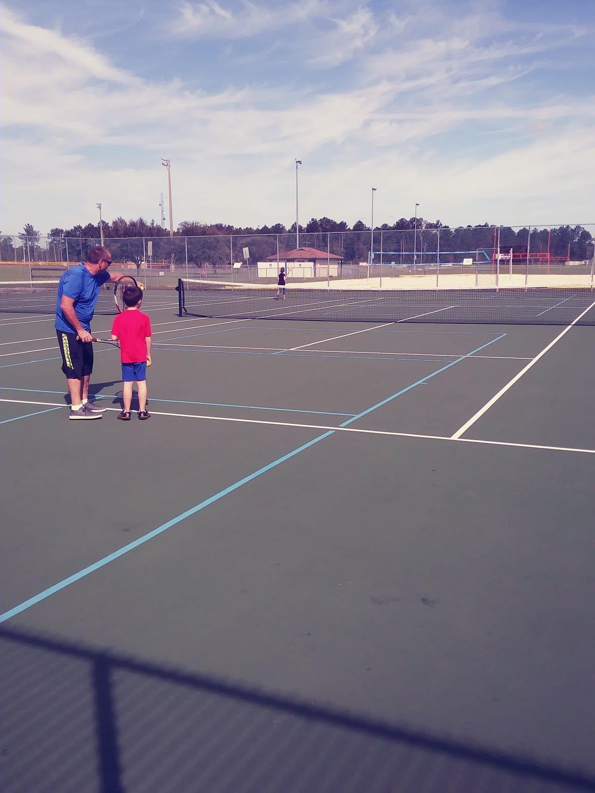 A pickleball court at John Theobold Sports Complex.