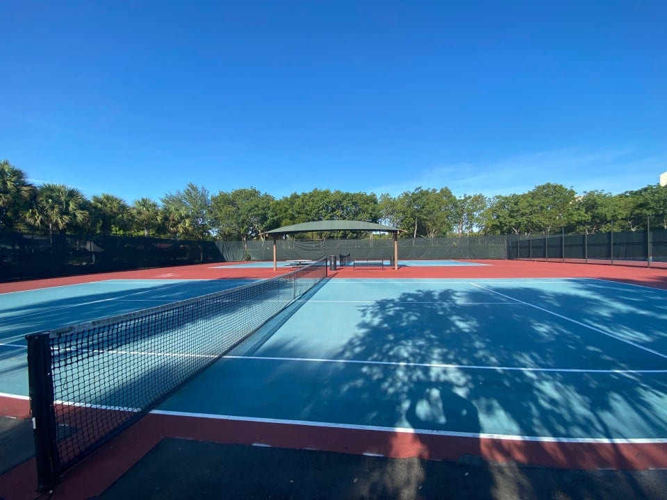 A pickleball court at Palm Aire - George Brummer Park.