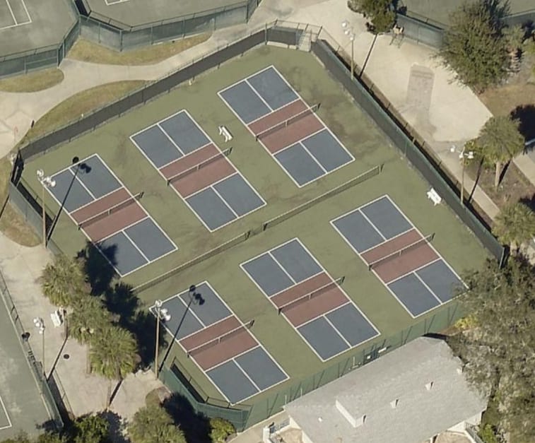 A pickleball court at Spruce Creek Country Club.
