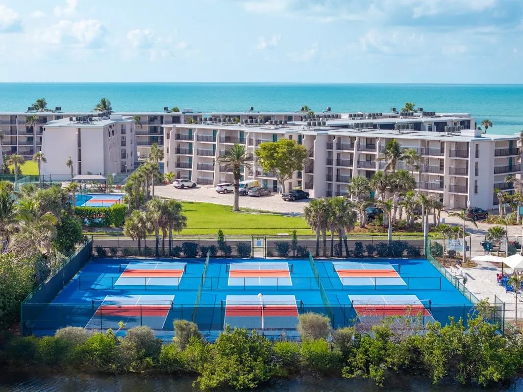 A pickleball court at Sundial Beach Resort & Spa.